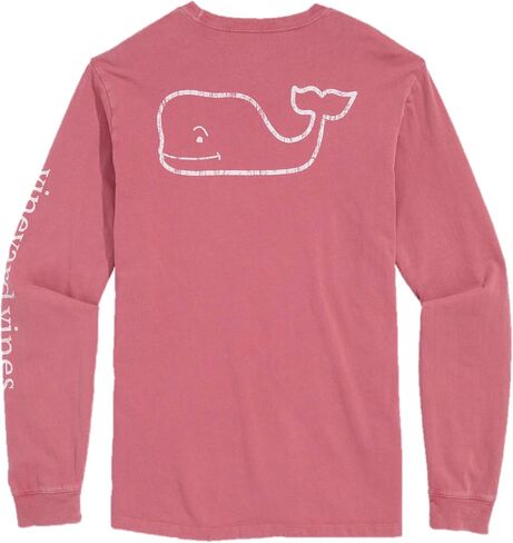 تيشيرت رجالي من Vineyard Vines بأكمام طويلة وصبغ عتيق على شكل حوت وأكمام طويلة in Kuwait