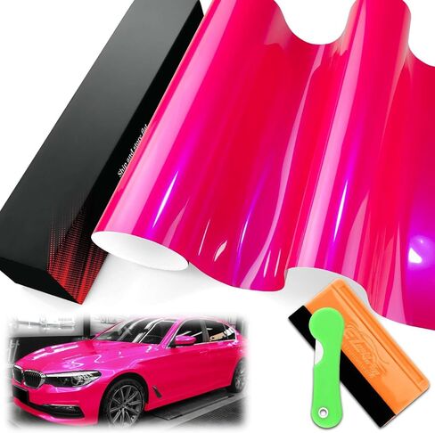 1FTx5FT PET Space Candy Gloss Ruby Purple Chameleon Metallic Color Shift Color Change Vinyl Wrap Auto Car Sticker Decal Film Sheet Bubble Free Air Release Technology with Tool Set in Saudi Arabia