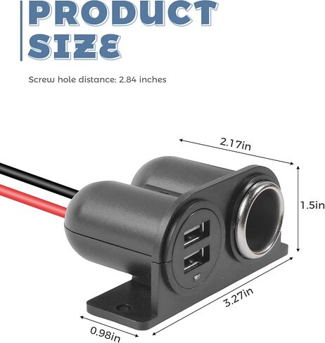 مقبس ولاعة السجائر 12 فولت، ملحقات السيارة منفذ USB ولاعة السجائر مقسم مقبس مع صمام الشفرة، قطع غيار ولاعات السجائر للسيارات، يناسب أي مركبات تعمل بالطاقة in Kuwait