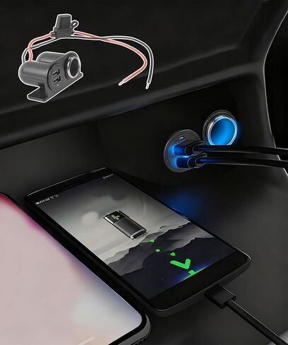 مقبس ولاعة السجائر 12 فولت، ملحقات السيارة منفذ USB ولاعة السجائر مقسم مقبس مع صمام الشفرة، قطع غيار ولاعات السجائر للسيارات، يناسب أي مركبات تعمل بالطاقة in Kuwait