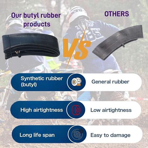 100/90-19 (4.10 X 19) Heavy Duty Motorcycle Tube 19" Dirt Bike Butyl Tubes Compatible with 4.50-19 Tire Tube TR4 Valve in Saudi Arabia