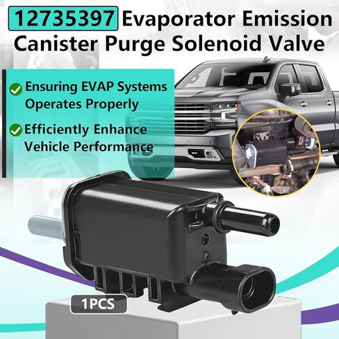 12735397 Evaporator Emission Canister Purge Solenoid Valve Compatible with Chevrolet, Buick, GMC, Cadillac Vehicle, Durable and Sturdy, Enhance Automotive Performance in Saudi Arabia