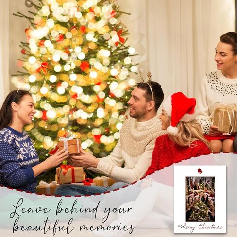 إطار صور عيد ميلاد سعيد من Ebned - يناسب صور مقاس 4 × 6 بوصات، إطار صور عائلي لشجرة عيد الميلاد، هدايا عيد ميلاد سعيد لأصدقاء العائلة، ديكورات منزلية شتوية (أخضر) - A02 in Kuwait