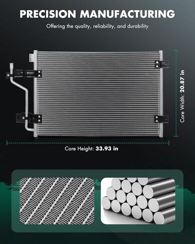 مكثف تكييف الهواء SCITOO 4983 متوافق مع 1998-2002 لـ D-o-d-g-e Ram 2500 5.9L 1998-2002 لـ D-o-d-g-e Ram 3500 5.9L in Saudi Arabia