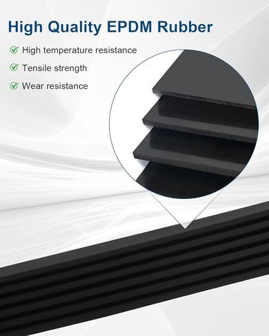 K060837 Engine Serpentine Drive Belt 83.68 inches Fit for Dodge Cadillac Hyundai Ford Kia Mercedes-Benz Chrysler Lexus Saab Mazda Sonata 2011-2014, Replace 6PK2126 1060837 in Kuwait