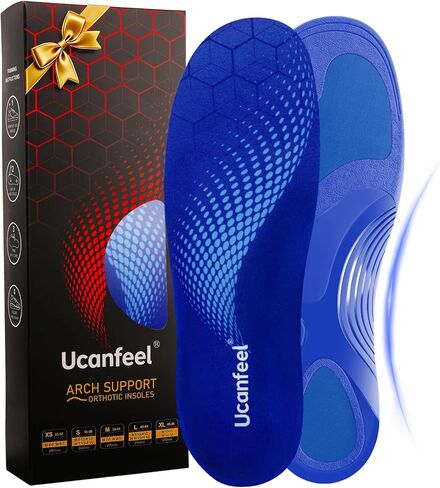 Plantar Fasciitis Insoles Men Women, Shoe Inserts for Women, Heavy Duty Support Pain Relief Orthotics, High Arch Support for Flat Feet, Work Boot Insoles for Standing All Day -XL Black in Saudi Arabia
