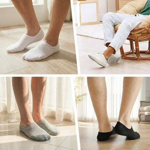 SIXDAYSOX 6/8 Pairs No Show Socks for Men, Low Cut Ankle Socks with Non-Slip Grips for Sneakers Loafers 5-7/8-10/9-11 in Saudi Arabia
