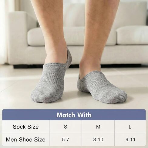 SIXDAYSOX 6/8 Pairs No Show Socks for Men, Low Cut Ankle Socks with Non-Slip Grips for Sneakers Loafers 5-7/8-10/9-11 in Saudi Arabia