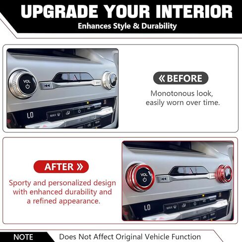 إكسسوارات تناسب Ford Explorer 2020–2024، أغطية المقابض لحجم الصوت/PNRD Gear Shift/وضع القيادة، ملصقات تقليم مفتاح مكبر صوت وحدة التحكم المركزية، ديكور داخلي من سبائك الألومنيوم الأحمر، 4 قطع in Kuwait
