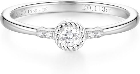 Lab Grown Diamond Ring | Sterling Silver Ring, Engagement Ring, Diamond Engagement Rings for Women,Sterling Silver Diamond Ring, VS1-VS2 Clarity, E-F Color in Saudi Arabia