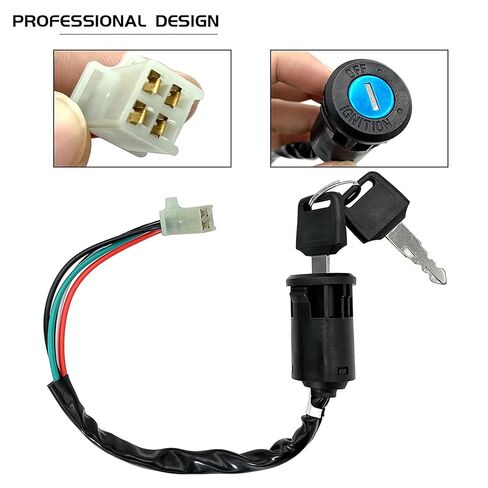 4 Wire Ignition Switch Set with Cap for 50cc 70cc 90cc 110cc 125cc 150cc 200cc 250cc Motorcycle, ATV TaoTao Sunl ATV 4 Wire 4 Pin 150cc ATV Ignition Switch in Kuwait