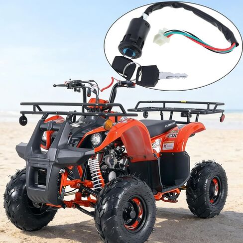 4 Wire Ignition Switch Set with Cap for 50cc 70cc 90cc 110cc 125cc 150cc 200cc 250cc Motorcycle, ATV TaoTao Sunl ATV 4 Wire 4 Pin 150cc ATV Ignition Switch in Kuwait