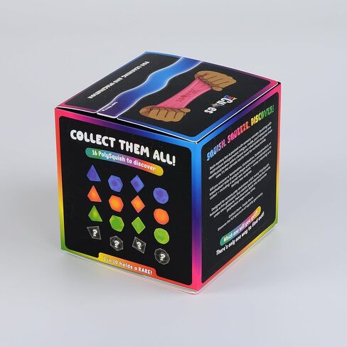 CMY Cubes PolySquish Discovery Series - Blind Box - Mystery Squishy - لعبة تخفيف التوتر الحسي بخلط الألوان - تململ اللمس - 16 مجموعة من الأشكال والألوان - قابلة للتجميع، تعليمية، لعب STEAM in Kuwait