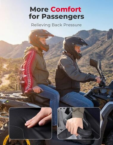 مقعد الركاب KEMIMOTO ATV مع مسند ذراع آمن، مقعد خلفي ATV متوافق مع Can Am Outlander Max 400 450 500 570 650 700 800 800R 850 1000 1000R، استبدال طقم المقعد الكامل OEM 715002373 in Saudi Arabia