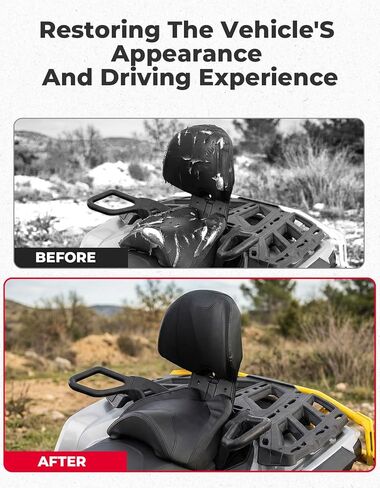 مقعد الركاب KEMIMOTO ATV مع مسند ذراع آمن، مقعد خلفي ATV متوافق مع Can Am Outlander Max 400 450 500 570 650 700 800 800R 850 1000 1000R، استبدال طقم المقعد الكامل OEM 715002373 in Saudi Arabia