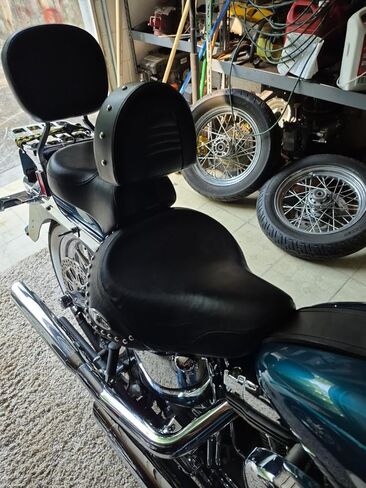Mofun Driver Backrest Rider Back Rest Mount Kit PU Pad متوافق مع Harley Softail Heritage 1993-2006 مع مقاعد المخزون، أسود in Saudi Arabia