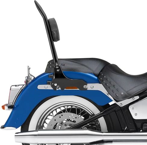 Mofun 24" Height Sissy Bar Passenger Backrest Compatible with Harley Softail Street Bob FXBB Deluxe FLDE Slim FLSL Heritage Classic FLHC/S Standard FXST 2018-2025 Gloss Black in Saudi Arabia