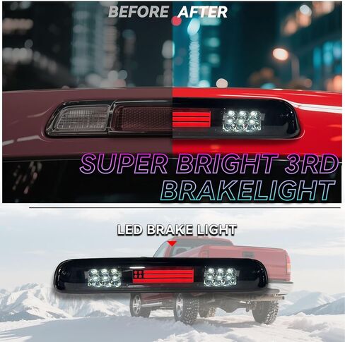 مصباح خلفي LED الكل في واحد + ضوء الفرامل الثالث لسيارة Chevy Silverado 1500 2500(1999-2002)، 1500HD 2500HD(2001-2002)، GMC Sierra 1500 2500(1999-2003)، 1500HD 2500HD(2001-2003) in Kuwait