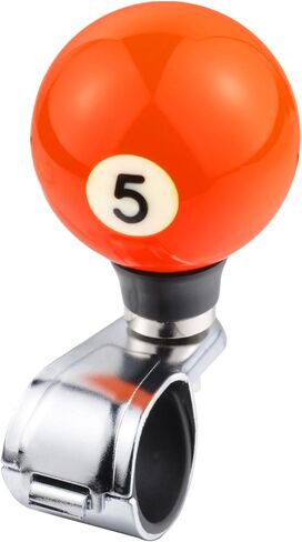 Arenbel 5 Billiard Steering Wheel Booster Car Turning Spinner Assist Grip Knob Handle Fit Most Vehicles Trucks Boats, Orange in Kuwait