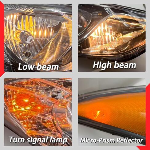 Headlights Assembly Compatible with 2011-2013 Hyundai Elantra w/Bulbs Halogen Headlamp(Left and Right Side) in Saudi Arabia