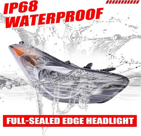 Headlights Assembly Compatible with 2011-2013 Hyundai Elantra w/Bulbs Halogen Headlamp(Left and Right Side) in Saudi Arabia