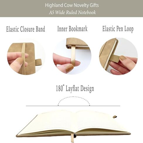 Highland Cow Gifts Women, Live Like Someone Left the Gate Open Cow Journal 200 Pages Notebook A5 Lined with Pen and Keychain, Motivational Highland Cow Gifts for Cow Lovers Birthday Christmas in Saudi Arabia