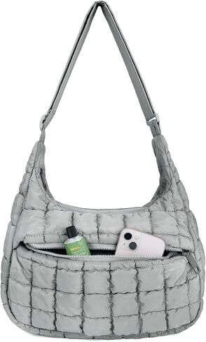 حقيبة كروس لطيفة منتفخة متوسطة الوزن مبطنة حقيبة كتف هوبو حقيبة يد ناعمة منفوشة للنساء in Kuwait