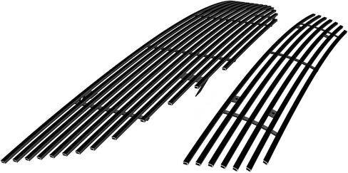 APS Compatible with Nissan Altima 2010-2012 Sedan Main Upper Lower Bumper Stainless Steel SS Black Billet Front Grill Grille Insert Combo N81057H in Saudi Arabia