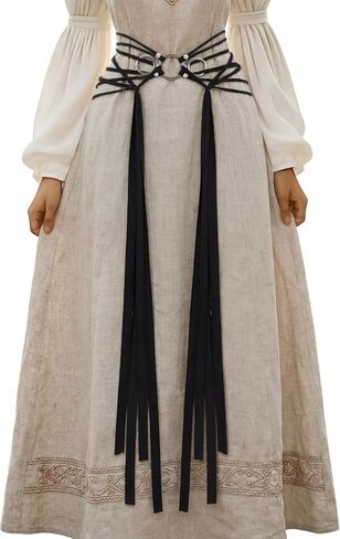 Zeyune Viking Cross Rope Belt, Medieval Extra Long Belt Costume Renaissance Accessory for Women Norse Witch Shaman Pagan in Saudi Arabia