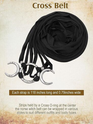 Zeyune Viking Cross Rope Belt, Medieval Extra Long Belt Costume Renaissance Accessory for Women Norse Witch Shaman Pagan in Saudi Arabia