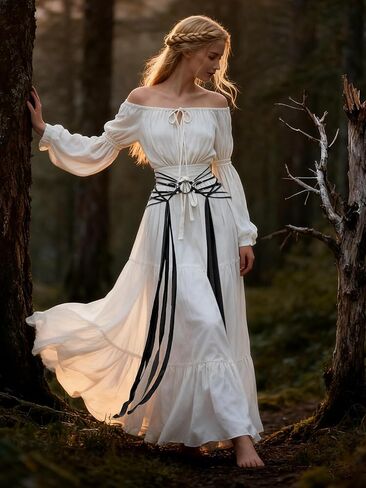 Zeyune Viking Cross Rope Belt, Medieval Extra Long Belt Costume Renaissance Accessory for Women Norse Witch Shaman Pagan in Saudi Arabia