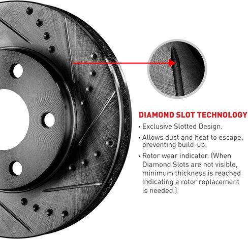 R1 Concepts Front Brake Rotors For 2016-2021 Lexus LX570, Toyota Land Cruiser, 2008-2022 Toyota Sequoia, 2007-2021 Toyota Tundra| Drilled Slotted Disc Brake Rotors| Brakes and Rotors in Saudi Arabia