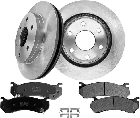 PM Auto Set of 6 Front 305mm Brake Disc Rotors-Ceramic Brake Pad Kit Replacement For 2007 Chevrolet Silverado 1500 Classic Rear Disc in Saudi Arabia