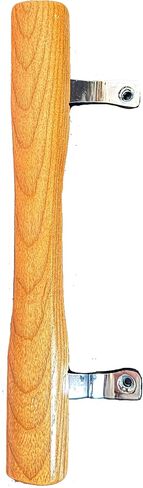 ROOMYCOBAR مقابض باب الفناء المنزلقة الخشبية، مقبض الباب المنزلق 6-5/8 بوصة، مقابض الأبواب الزجاجية المنزلقة، سحب الخشب لاستبدال الأبواب، مقبض خشبي مع فرامل كروم مصبوبة، مقبض سحب الفناء in Kuwait