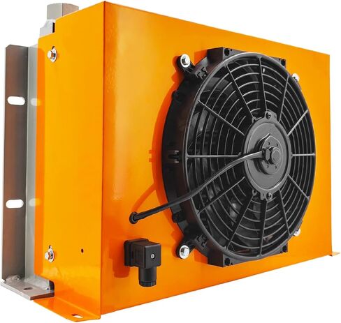 AH1417T-CA DC24V 150L/min Hydraulic Oil Cooler 2MPa 120W Hydraulic Air Cooler Air Cooled Oil Radiator Heat Dissipation in Kuwait
