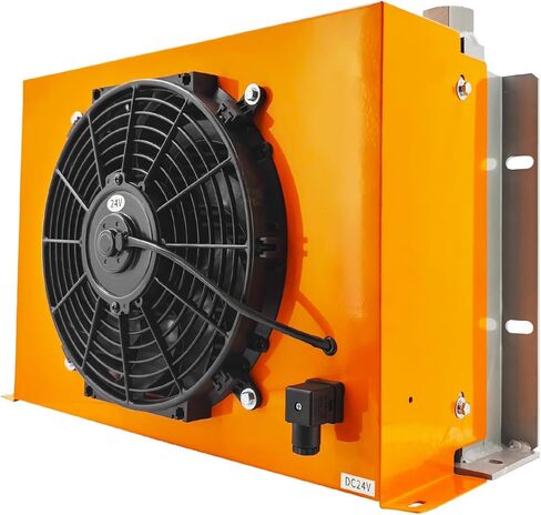 AH1417T-CA DC24V 150L/min Hydraulic Oil Cooler 2MPa 120W Hydraulic Air Cooler Air Cooled Oil Radiator Heat Dissipation in Kuwait