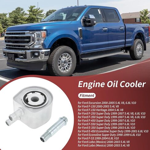 No.918-110 Engine Oil Cooler for Ford F150 F250 F350 F450 F550 Aluminum Transmission Oil Cooler for Ford Excursion E-350 E-450 Econoline 5.4L V8, 6.8L V10 No.4C3Z6A642A/FO4000100 in Saudi Arabia