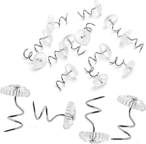 50 PCS Upholstery Tacks Clear Heads Twist Pins with Storage Box, Bedskirt Pins, Tacks for Slipcovers, Bedskirts Decora in Saudi Arabia