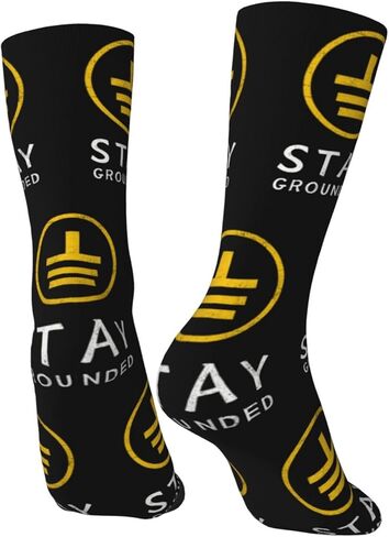 Stay Grounded - Funny Electrician Adult Polyester Crew Socks Breathable Moisture-Wicking Athletic Running Gym6 in Saudi Arabia