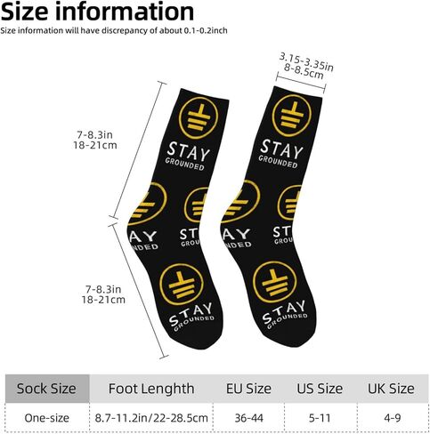 Stay Grounded - Funny Electrician Adult Polyester Crew Socks Breathable Moisture-Wicking Athletic Running Gym6 in Saudi Arabia