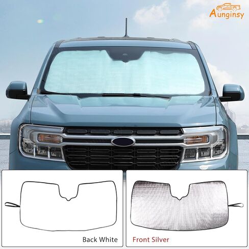 Aunginsy Car Front Windshield Sunshade Compatible with Ford Maverick 2022-2025 Automotive Windshield Sunshades Foldable Reflective Sun Visor for UV Rays & Sun Heat Protection Car Interior Accessories in Saudi Arabia
