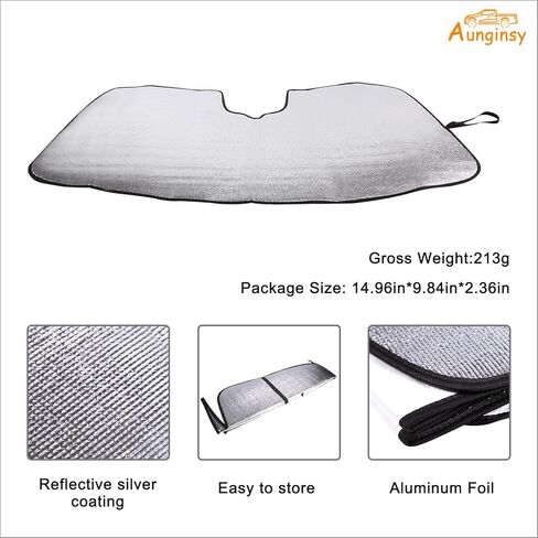Aunginsy Car Front Windshield Sunshade Compatible with Ford Maverick 2022-2025 Automotive Windshield Sunshades Foldable Reflective Sun Visor for UV Rays & Sun Heat Protection Car Interior Accessories in Saudi Arabia