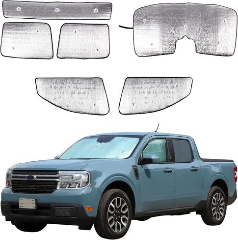 Aunginsy Car Front Windshield Sunshade Compatible with Ford Maverick 2022-2025 Automotive Windshield Sunshades Foldable Reflective Sun Visor for UV Rays & Sun Heat Protection Car Interior Accessories in Saudi Arabia