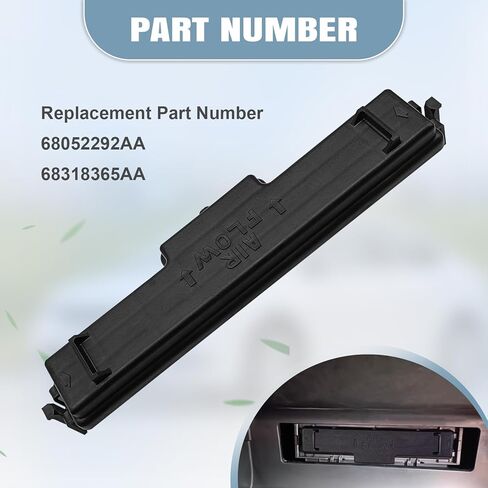 Cabin Air Filter Access Door Compatible with 2011-2020 RAM 1500 2500 3500 4500 5500, 2022 Grand Wagoneer 6.4L V8 etc, Replace OE #68052292AA, 68318365AA in Saudi Arabia