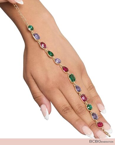 BCBGeneration Multicolored Crystal Bracelet for Women 7"+2", Gold-Tone Sparkly Bracelet, Mother's Day Gifts for Her in Saudi Arabia