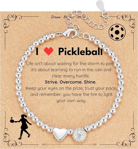 أساور Apsvo للكرة اللينة/الكرة الطائرة/كرة السلة/كرة القدم/التنس للنساء، سوار خرز على شكل قلب فضي مطلي بالذهب عيار 14 قيراط، إكسسوارات رياضية، هدايا مجوهرات عيد الميلاد للنساء in Kuwait