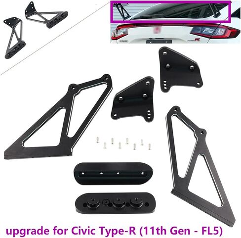 Rear High Mount Rear Wing Bracket Stay Kit Fit for Civic Type R FL5 car Accessories 2023 2024 2025 Supply Styling auto Parts in Saudi Arabia