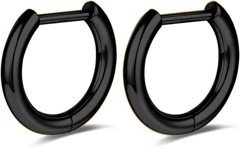 AOEDEJ G23 Titanium Hoop Earrings 18G Small Huggie Earrings Medical Grade Titanium Earring 8mm/10mm/12mm Cartilage Earring Hoop for Women Men Sensitive Ears in Saudi Arabia