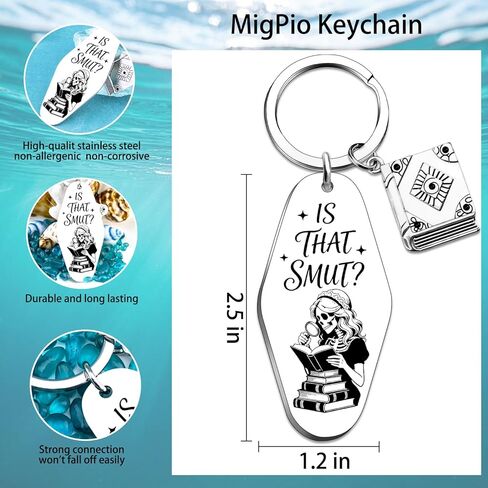 Book Lovers Gifts Bookish Gifts for Women Book Keychain Bookish Things Is That Smutt Keychain Book Accessories for Reading Lovers Reading Accessories in Saudi Arabia