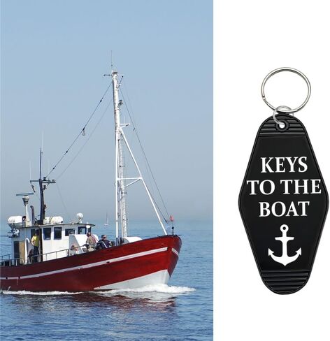 Boat Keychain Key Tag Fob, Keys to The Boat, Boat Owner Boats Driver Captain Gifts Keyring Gift in Saudi Arabia